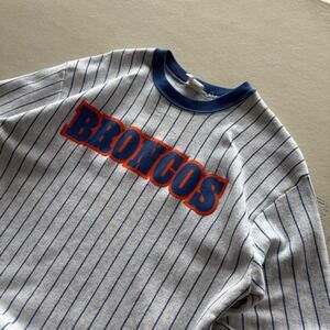 Vintage 90s Denver Broncos Pinstripe Sweatshirt